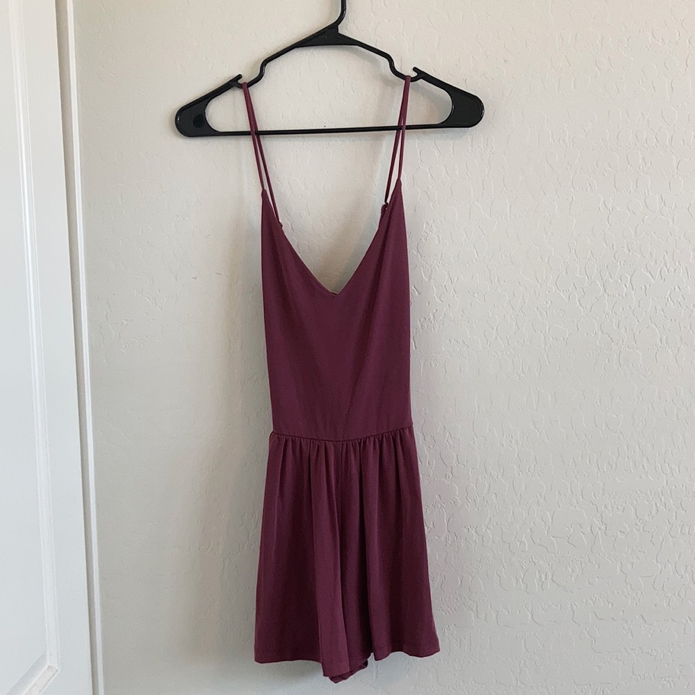 F21 Maroon Romper